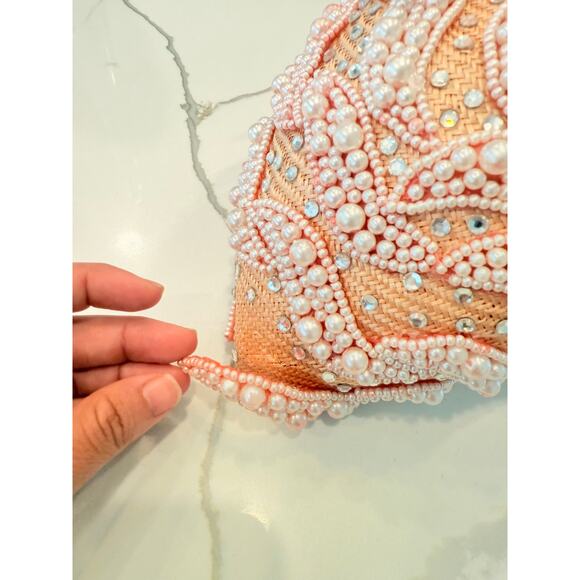 George Zamau'l Couture | Rare Vintage 1940s Pink Felt‎ Rhinestone Feather Hat - Picture 8 of 8